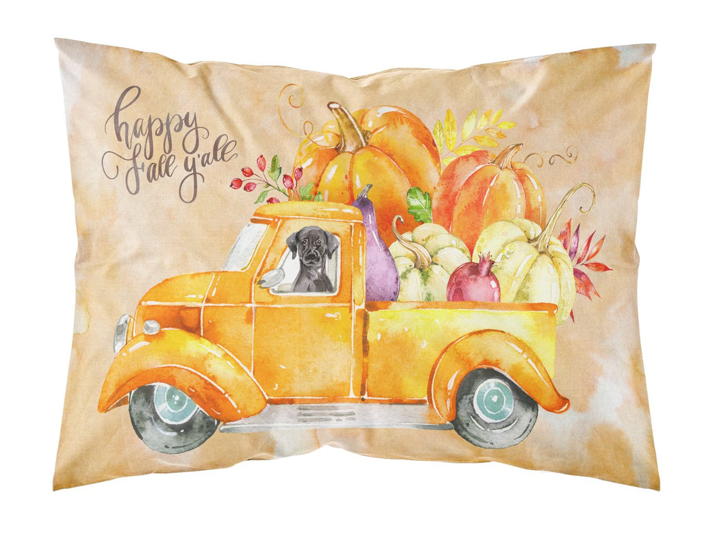 Fall Harvest Black Labrador Retriever Standard Pillowcase Lightweight Super Soft Easy Care Decorative Artwork Pillowcase, Standard