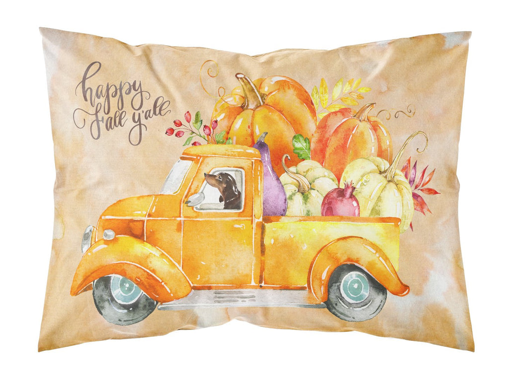 Fall Harvest Dachshund Standard Pillowcase Lightweight Super Soft Easy Care Decorative Artwork Pillowcase, Standard