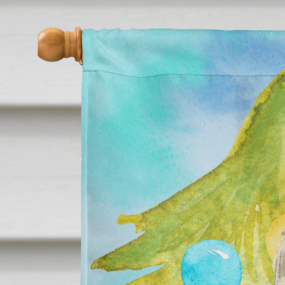 Maine Coon Christmas Presents House Flag 28x40 Porch Sleeve Pole Decorative Outside Yard Banner Artwork Wall Hanging, Polyester
