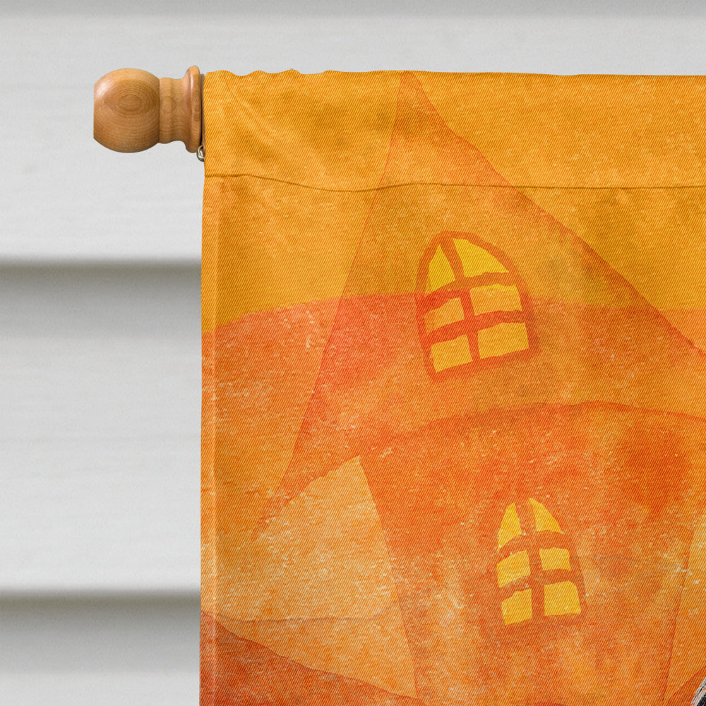Halloween Australian Shepherd House Flag 28x40 Porch Sleeve Pole Decorative Outside Yard Banner Artwork Wall Hanging, Polyester