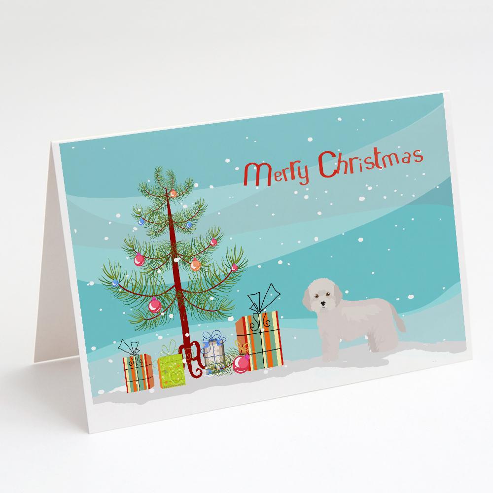 Cyprus Poodle Christmas Tree Greeting Cards Pack of 8 Blank Cards with Envelopes Whimsical A7 Size 5x7