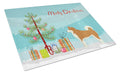 Akita Christmas Tree Cutting Board Tempered Glass Kitchen Cutting Surface, Heat Resistant Chopping, Non-Slip Feet, Food Prep & Serving