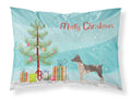 American Hairless Terrier Christmas Tree Standard Pillowcase Lightweight Super Soft Easy Care Decorative Artwork Pillowcase, Standard