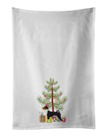 Basenji Christmas Tree Kitchen Towel Set of 2 White Dish Towels Decorative Bathroom Hand towel for Hand, Face, Hair, Yoga, Tea, Dishcloth, 19 X 28", White