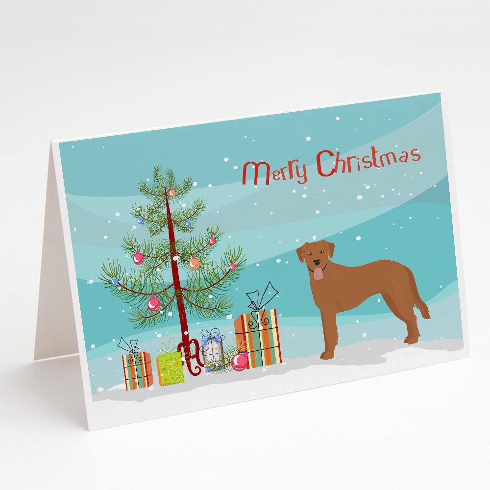 Goldador Christmas Tree Greeting Cards Pack of 8 Blank Cards with Envelopes Whimsical A7 Size 5x7