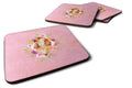 Cocker Spaniel #2 Pink Flowers Foam Coasters Set of 4 Cup Coasters for Indoor Outdoor, Tabletop Protection, Anti Slip, Mouse pad Material