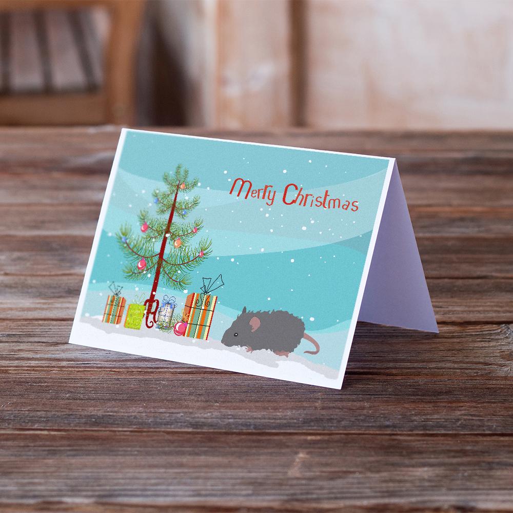 Australian Long Coated Mouse Merry Christmas Greeting Cards Pack of 8 Blank Cards with Envelopes Whimsical A7 Size 5x7