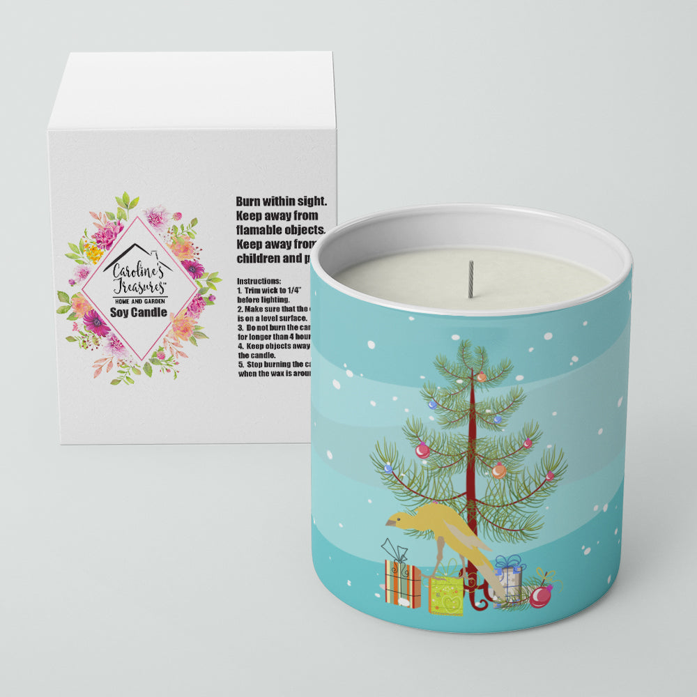 Belgian Hunchback Canary Merry Christmas Decorative Soy Candle Nature Soy Wax Essential Oil Home Decor Ideal for Bedroom Kitchen Bath Office Gift, 10 oz