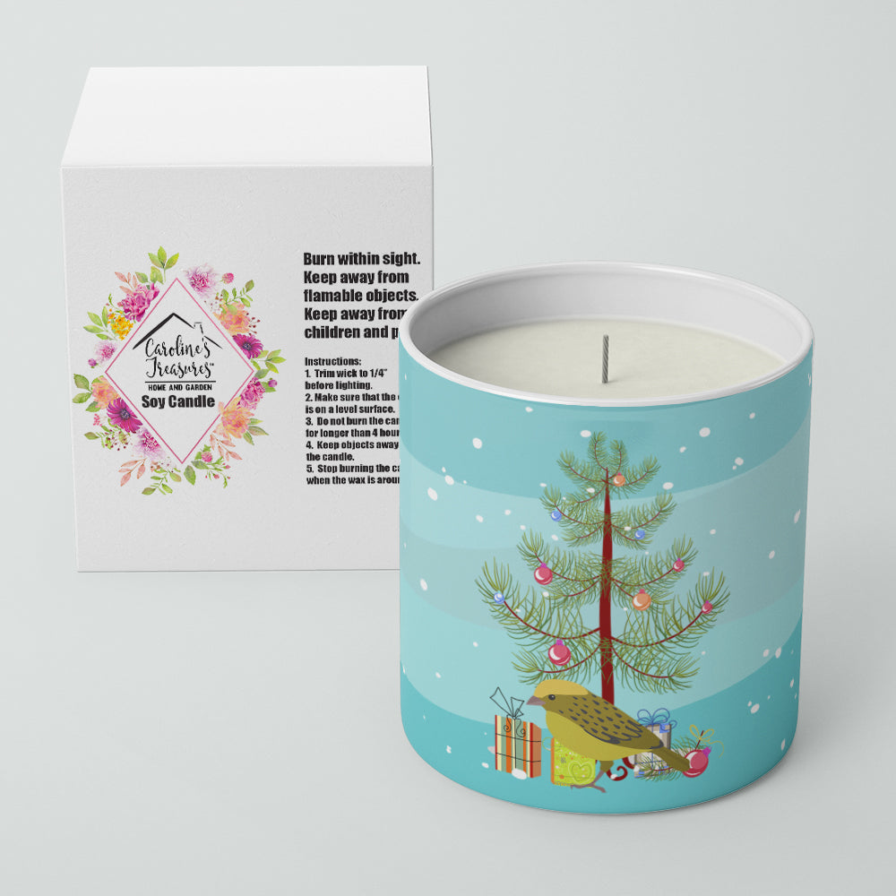 Lizard Canary Merry Christmas Decorative Soy Candle Nature Soy Wax Essential Oil Home Decor Ideal for Bedroom Kitchen Bath Office Gift, 10 oz