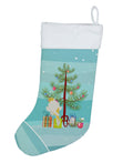 Parisian Trumpeter Canary Merry Christmas Holiday Stocking Double-Sided Print, Polyester Suede,11x18, Made in USA