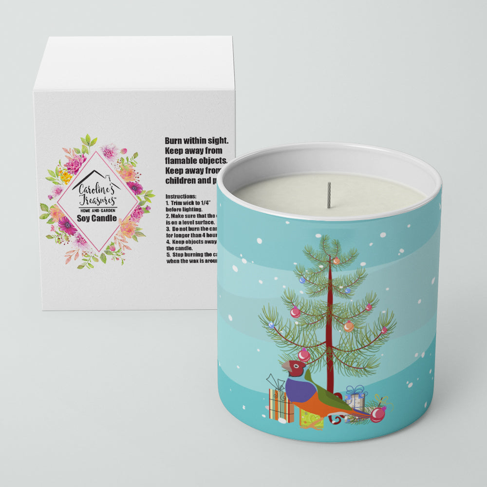 Amadina Merry Christmas Decorative Soy Candle Nature Soy Wax Essential Oil Home Decor Ideal for Bedroom Kitchen Bath Office Gift, 10 oz