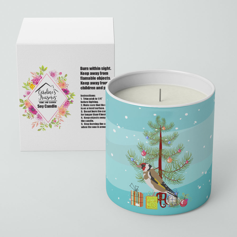Gold Finch Merry Christmas Decorative Soy Candle Nature Soy Wax Essential Oil Home Decor Ideal for Bedroom Kitchen Bath Office Gift, 10 oz