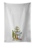 Moonlight Gourami Merry Christmas Kitchen Towel Set of 2 White Dish Towels Decorative Bathroom Hand towel for Hand, Face, Hair, Yoga, Tea, Dishcloth, 19 X 28", White