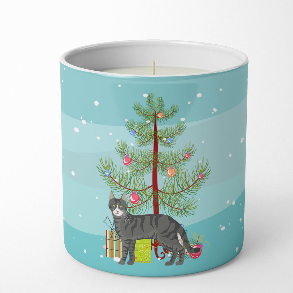 Tricolour Aegean Cat Christmas Decorative Soy Candle Nature Soy Wax Essential Oil Home Decor Ideal for Bedroom Kitchen Bath Office Gift, 10 oz