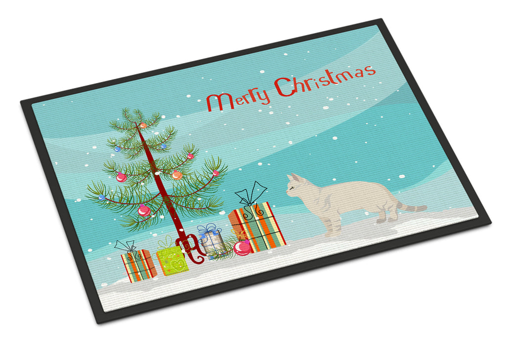 American Shorthair Cat Christmas Doormat Indoor Outdoor 18H X 27W Front Door Mat Rugs for Entryway, Non Slip Washable
