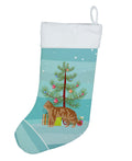 American Wirehair Cat Christmas Holiday Stocking Double-Sided Print, Polyester Suede,11x18, Made in USA