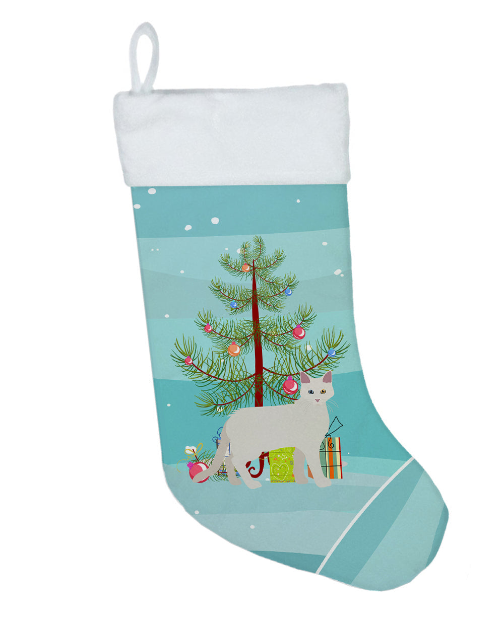 Aphrodite Giant Cat Christmas Holiday Stocking Double-Sided Print, Polyester Suede,11x18, Made in USA
