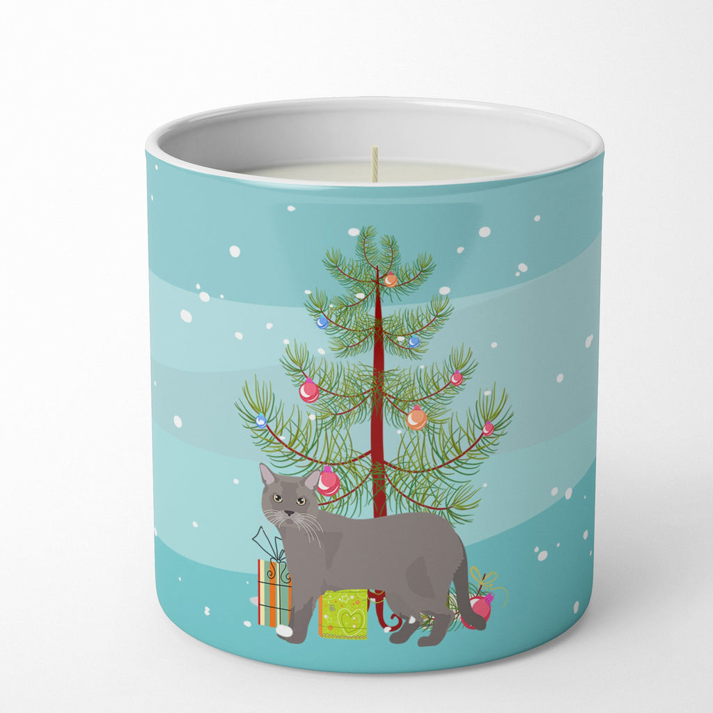 European Burmese Cat Christmas Decorative Soy Candle Nature Soy Wax Essential Oil Home Decor Ideal for Bedroom Kitchen Bath Office Gift, 10 oz