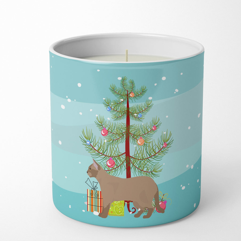 European Burmese Cat Christmas Decorative Soy Candle Nature Soy Wax Essential Oil Home Decor Ideal for Bedroom Kitchen Bath Office Gift, 10 oz