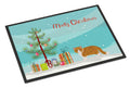 Exotic Shorthair Cat Christmas Doormat Indoor Outdoor 18H X 27W Front Door Mat Rugs for Entryway, Non Slip Washable