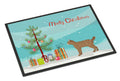 Highlander Lynx Cat Christmas Doormat Indoor Outdoor 18H X 27W Front Door Mat Rugs for Entryway, Non Slip Washable