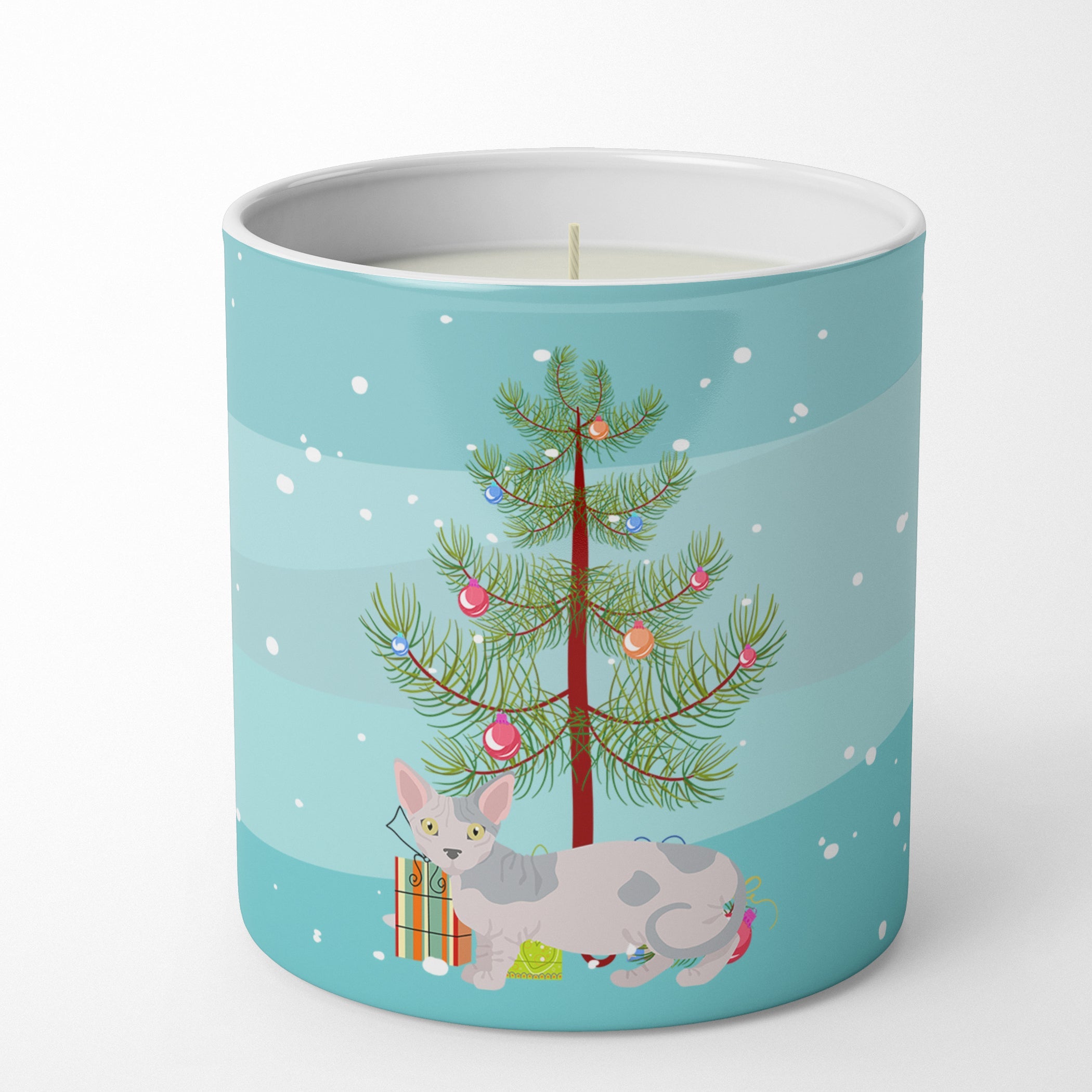 Minskin Cat Christmas Decorative Soy Candle Nature Soy Wax Essential Oil Home Decor Ideal for Bedroom Kitchen Bath Office Gift, 10 oz