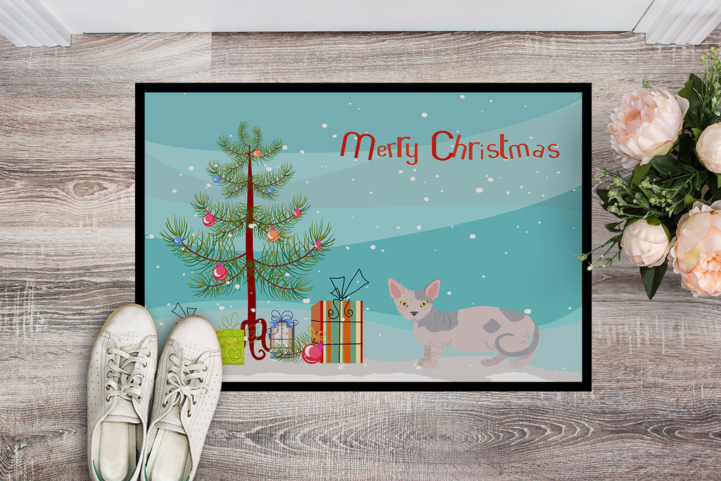 Minskin Cat Christmas Doormat Indoor Outdoor 24H X 36W Front Door Mat Rugs for Entryway, Non Slip Washable Low Pile,