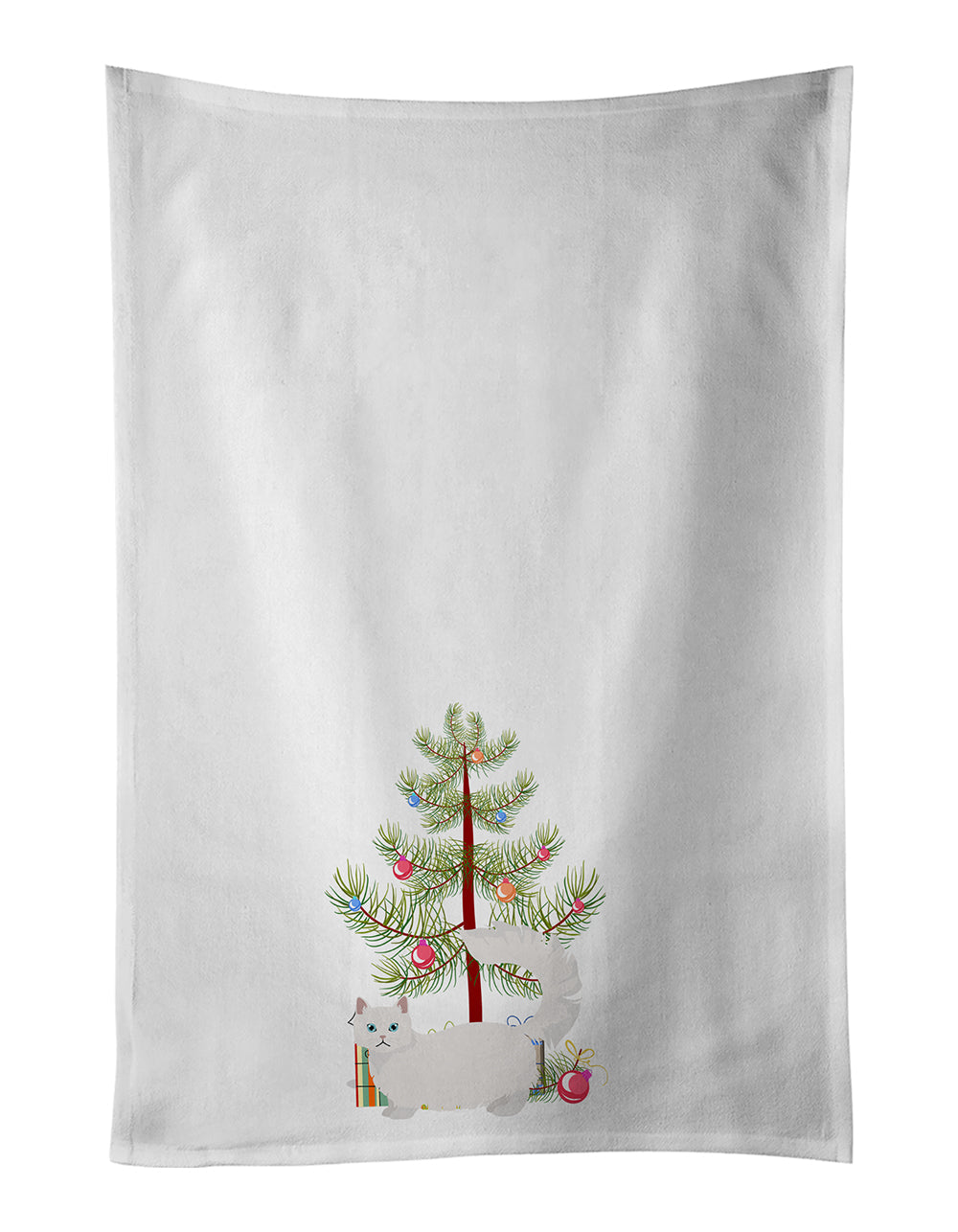 Napoleon Cat Christmas Kitchen Towel Set of 2 White Dish Towels Decorative Bathroom Hand towel for Hand, Face, Hair, Yoga, Tea, Dishcloth, 19 X 28", White