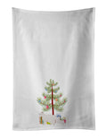 Oregon Rex Cat Christmas Kitchen Towel Set of 2 White Dish Towels Decorative Bathroom Hand towel for Hand, Face, Hair, Yoga, Tea, Dishcloth, 19 X 28", White
