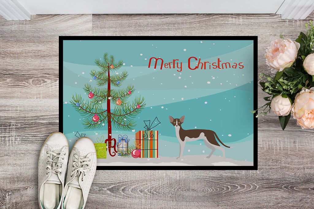 Oriental Shorthair Cat Christmas Doormat Indoor Outdoor 24H X 36W Front Door Mat Rugs for Entryway, Non Slip Washable Low Pile,