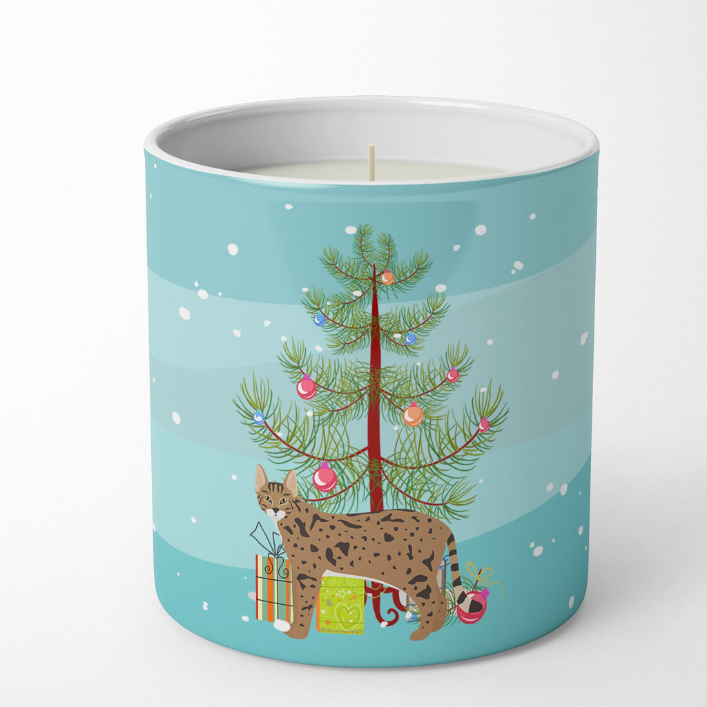 Savannah Cat Christmas Decorative Soy Candle Nature Soy Wax Essential Oil Home Decor Ideal for Bedroom Kitchen Bath Office Gift, 10 oz