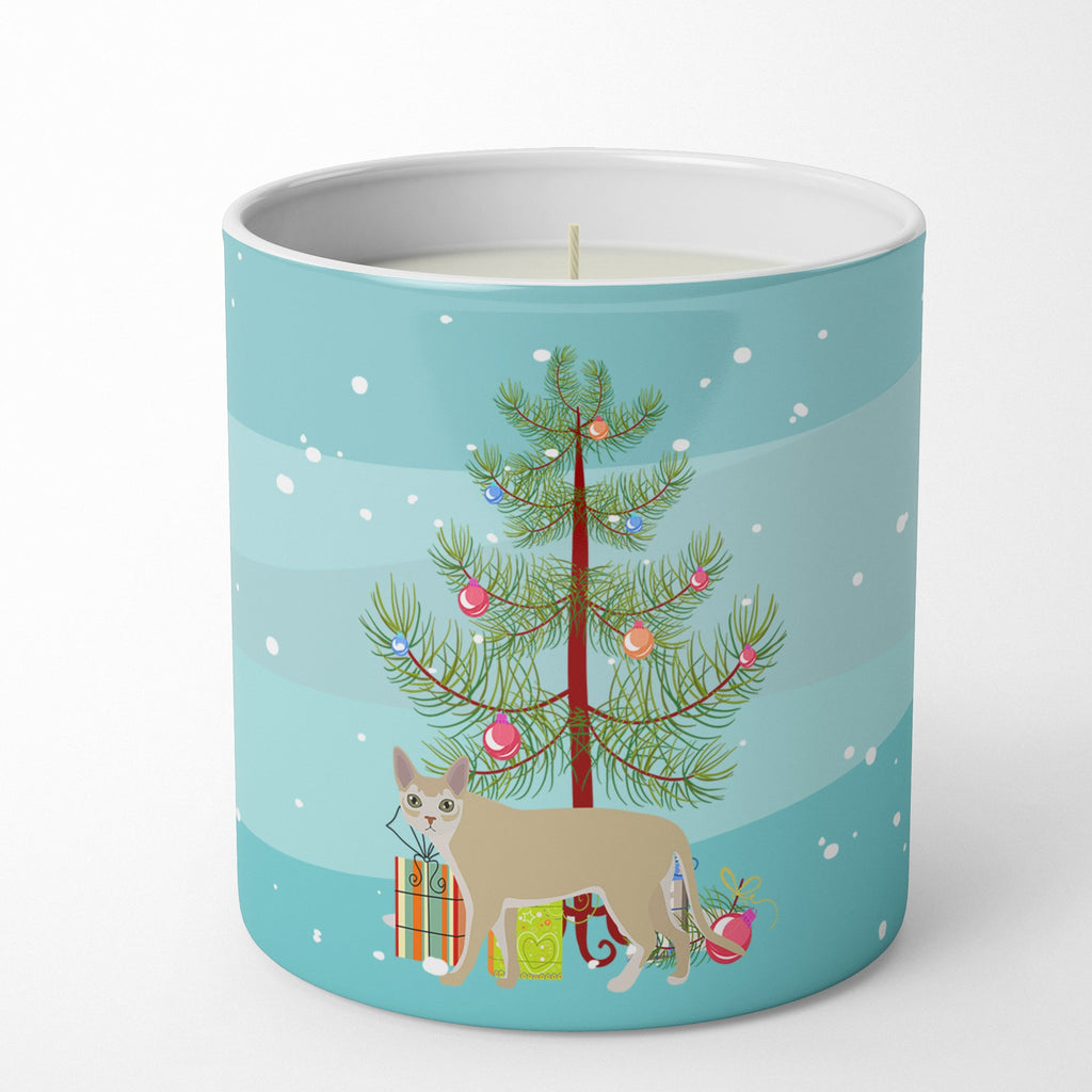Singapura Cat Christmas Decorative Soy Candle Nature Soy Wax Essential Oil Home Decor Ideal for Bedroom Kitchen Bath Office Gift, 10 oz