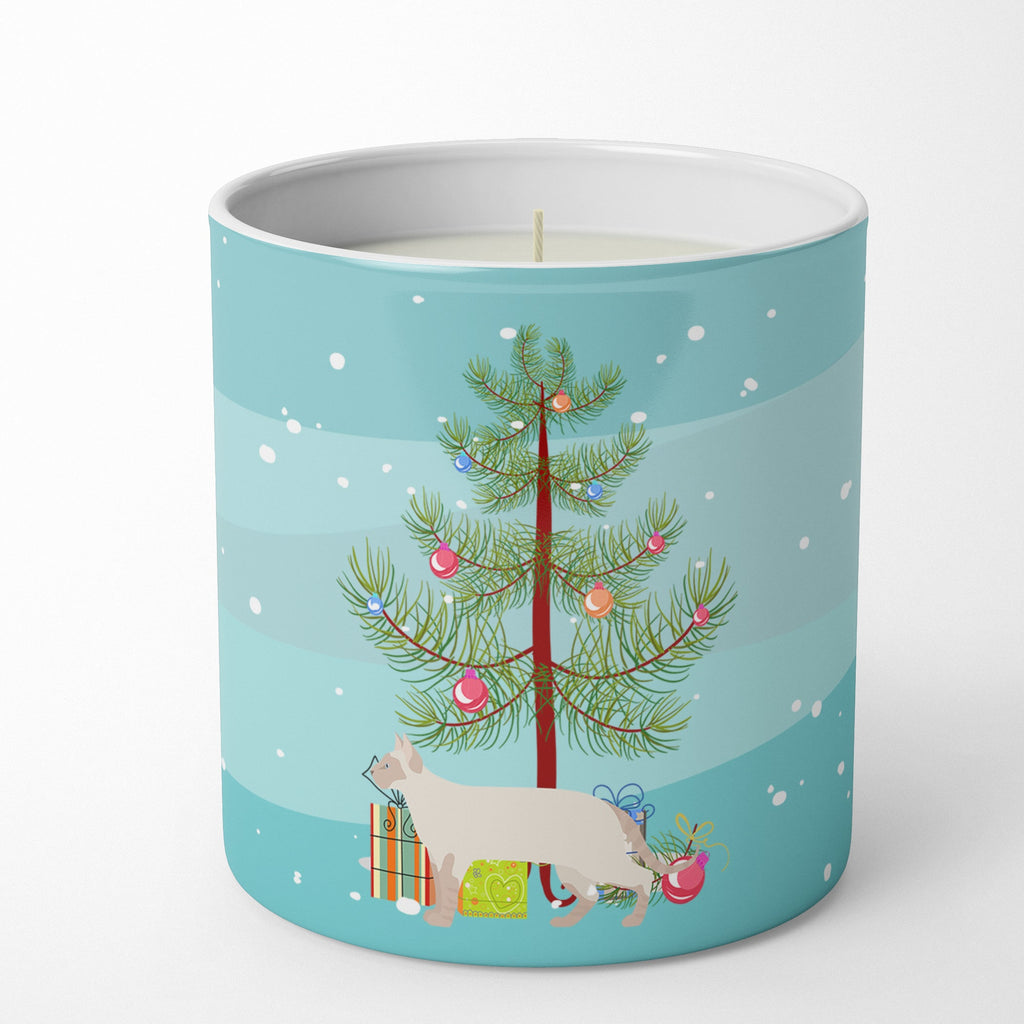 Tonkinese Cat Christmas Decorative Soy Candle Nature Soy Wax Essential Oil Home Decor Ideal for Bedroom Kitchen Bath Office Gift, 10 oz