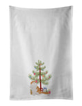 American Curl Cat Christmas Kitchen Towel Set of 2 White Dish Towels Decorative Bathroom Hand towel for Hand, Face, Hair, Yoga, Tea, Dishcloth, 19 X 28", White