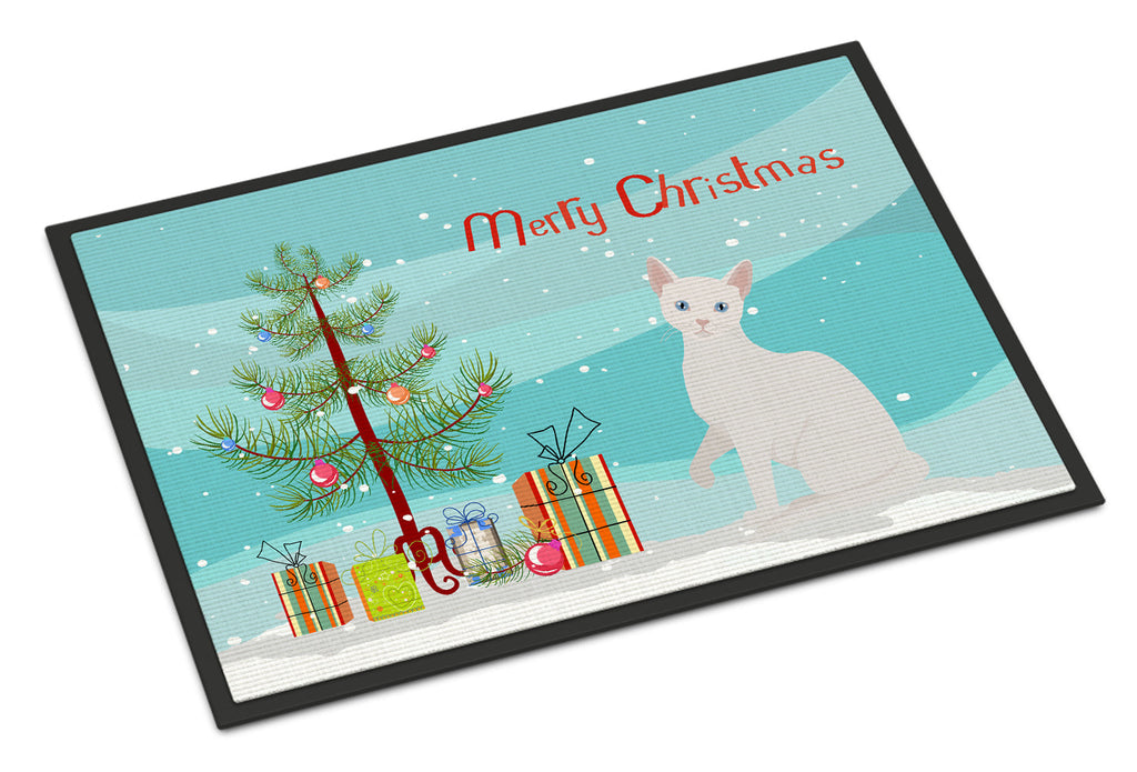 Arabian Mau Cat Christmas Doormat Indoor Outdoor 18H X 27W Front Door Mat Rugs for Entryway, Non Slip Washable