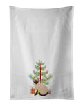 Siamese Traditional Cat Christmas Kitchen Towel Set of 2 White Dish Towels Decorative Bathroom Hand towel for Hand, Face, Hair, Yoga, Tea, Dishcloth, 19 X 28", White
