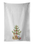 Singapura Cat Christmas Kitchen Towel Set of 2 White Dish Towels Decorative Bathroom Hand towel for Hand, Face, Hair, Yoga, Tea, Dishcloth, 19 X 28", White