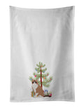 Snowshoe Cat Christmas Kitchen Towel Set of 2 White Dish Towels Decorative Bathroom Hand towel for Hand, Face, Hair, Yoga, Tea, Dishcloth, 19 X 28", White