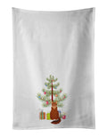 Somali Cat Christmas Kitchen Towel Set of 2 White Dish Towels Decorative Bathroom Hand towel for Hand, Face, Hair, Yoga, Tea, Dishcloth, 19 X 28", White