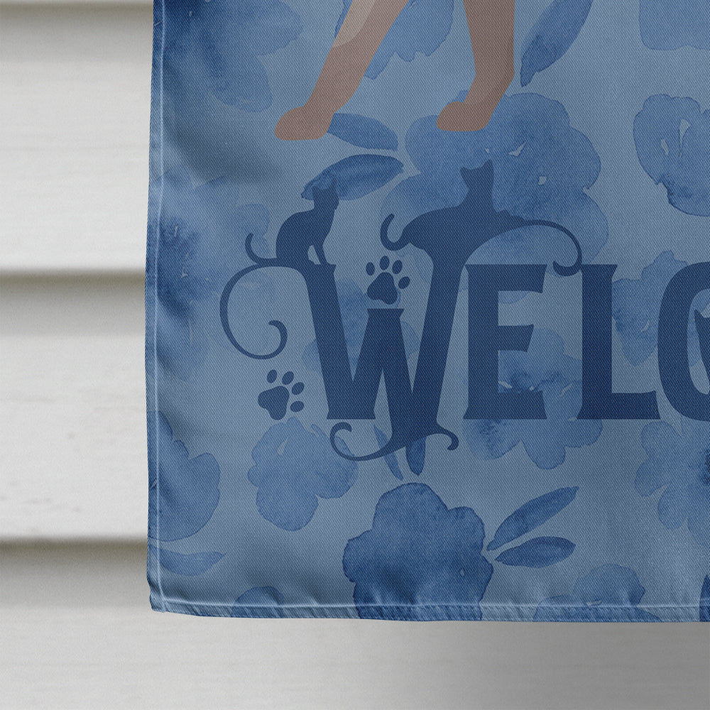 Siamese Traditional #1 Cat Welcome House Flag 28x40 Porch Sleeve Pole Decorative Outside Yard Banner Artwork Wall Hanging, Polyester