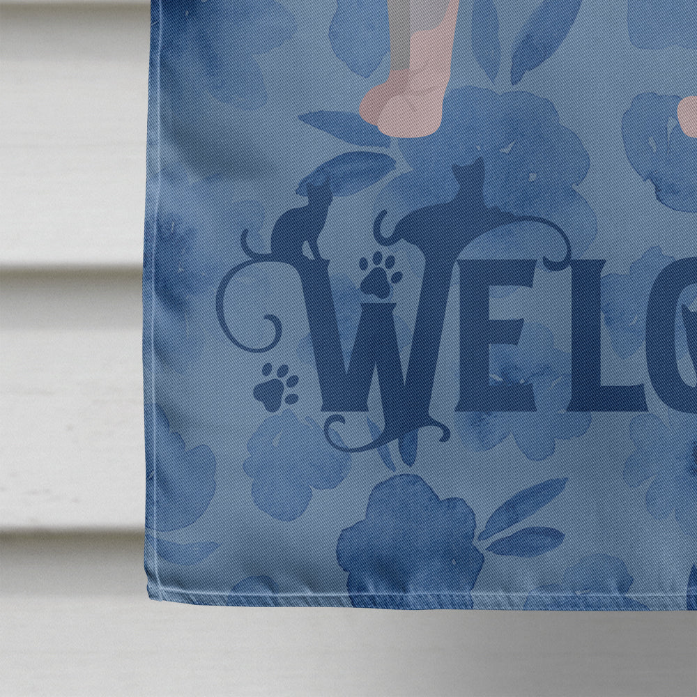 Ukrainian Levkoy Cat Welcome House Flag 28x40 Porch Sleeve Pole Decorative Outside Yard Banner Artwork Wall Hanging, Polyester