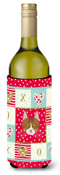 Aegean Cat Love Wine Bottle Hugger Gift Sleeve for Standard 750 ml Bottles, Insulated Reusable Also Fits Mini Shot & Pint Bottles