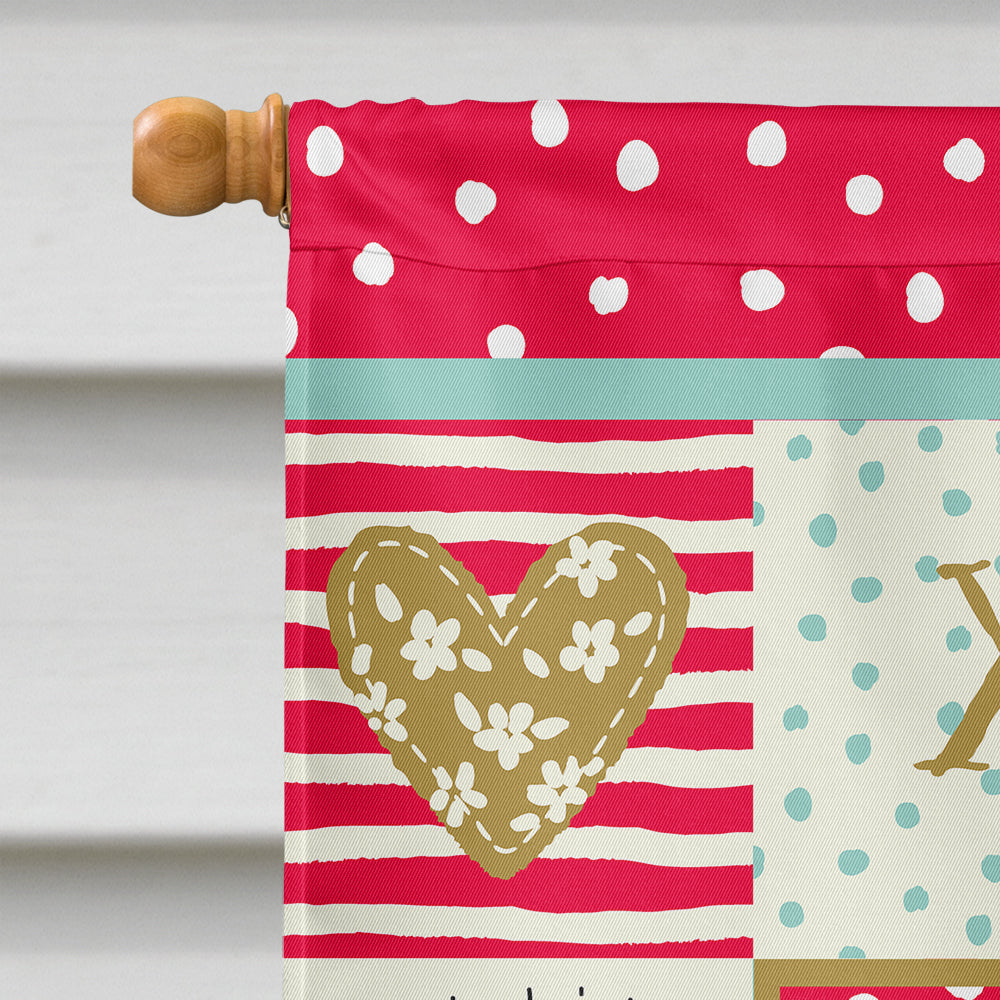 American Bobtail Cat Love House Flag 28x40 Porch Sleeve Pole Decorative Outside Yard Banner Artwork Wall Hanging, Polyester