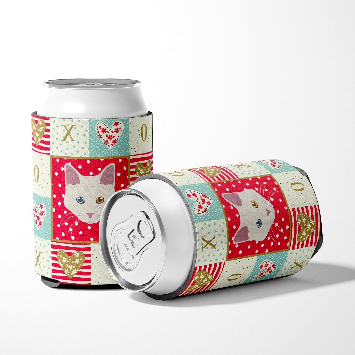Aphrodite Giant Cat Love Can or Bottle Hugger Cooler Sleeve for Standard 12 oz Cans, Insulated Foam Beer & Soda Can Hugger Reusable