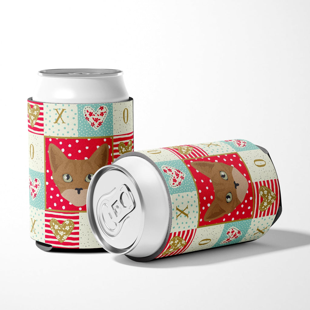 Australian Mist Cat Love Can or Bottle Hugger Cooler Sleeve for Standard 12 oz Cans, Insulated Foam Beer & Soda Can Hugger Reusable