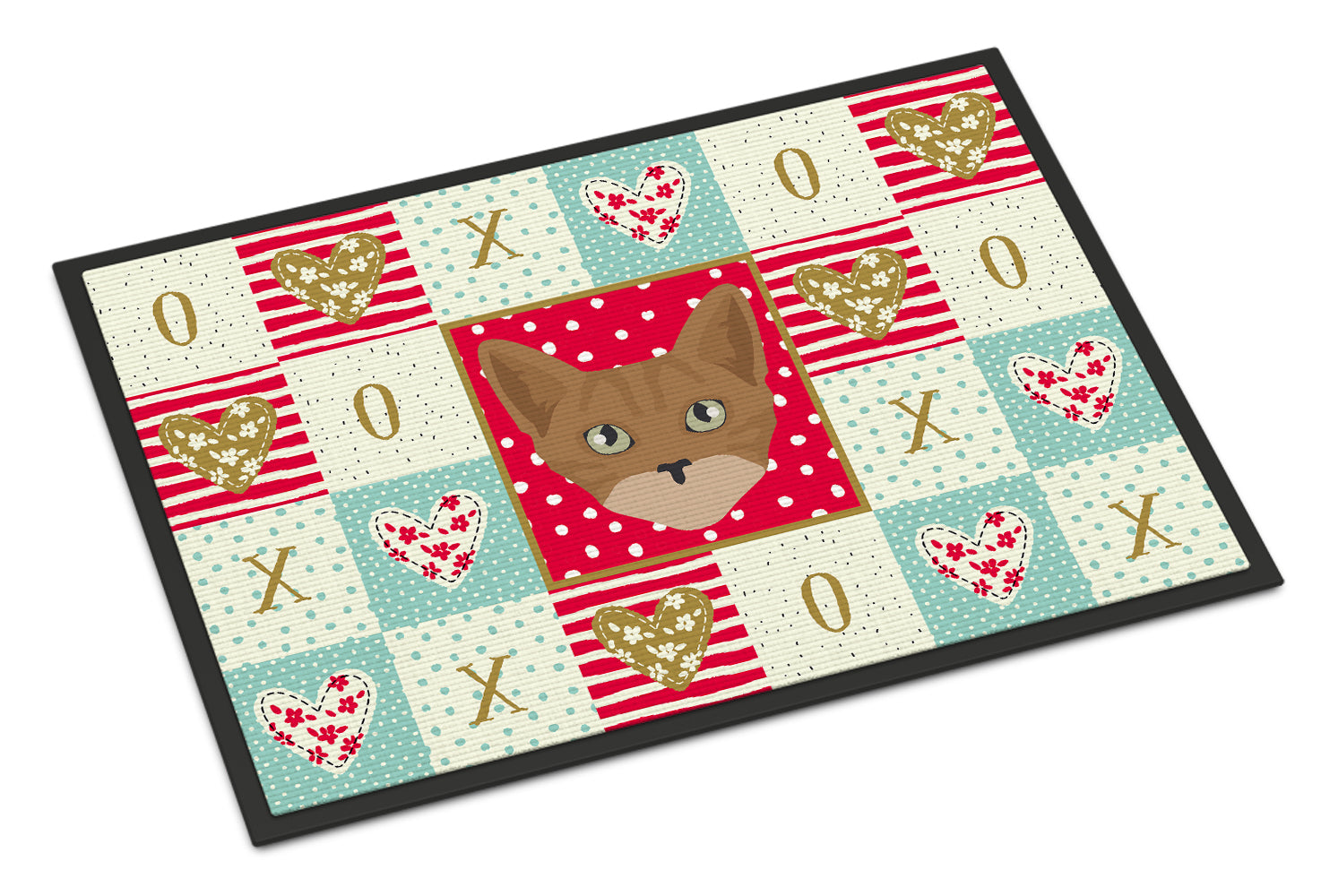 Australian Mist Cat Love Doormat Indoor Outdoor 24H X 36W Front Door Mat Rugs for Entryway, Non Slip Washable Low Pile,