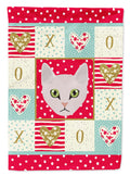 Burmilla Cat Love House Flag 28x40 Porch Sleeve Pole Decorative Outside Yard Banner Artwork Wall Hanging, Polyester