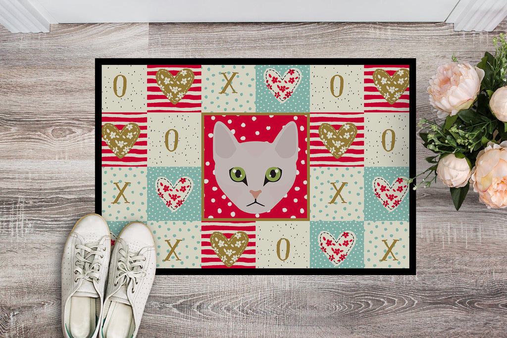Burmilla Cat Love Doormat Indoor Outdoor 24H X 36W Front Door Mat Rugs for Entryway, Non Slip Washable Low Pile,