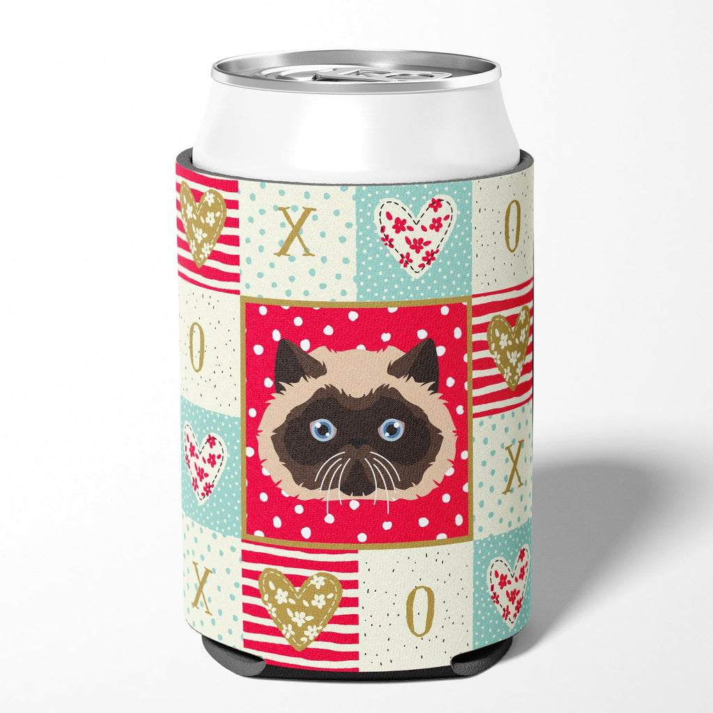Colorpoint Persian Hymalayan Cat Love Can or Bottle Hugger Cooler Sleeve for Standard 12 oz Cans, Insulated Foam Beer & Soda Can Hugger Reusable