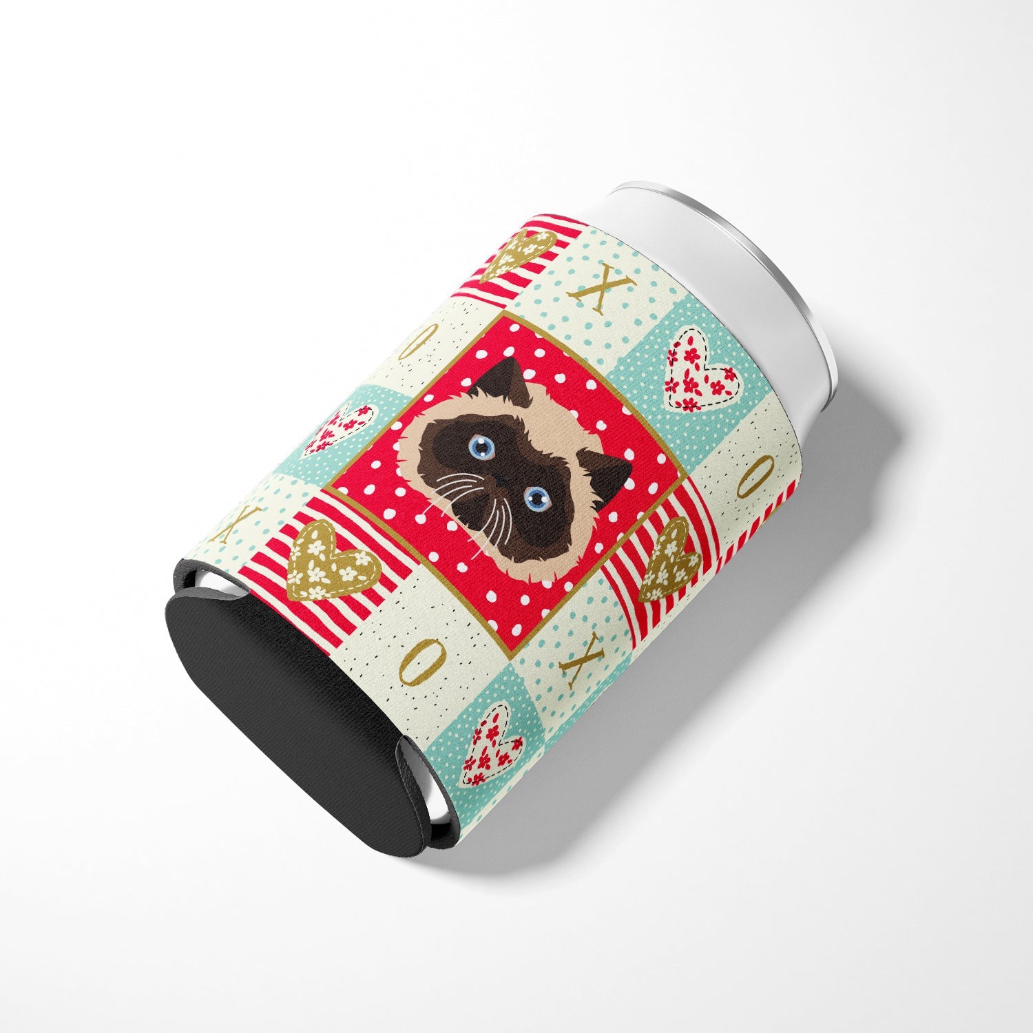 Colorpoint Persian Hymalayan Cat Love Can or Bottle Hugger Cooler Sleeve for Standard 12 oz Cans, Insulated Foam Beer & Soda Can Hugger Reusable